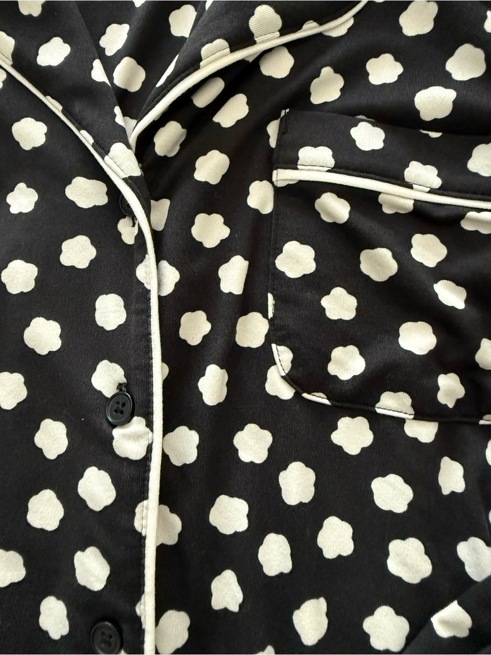 Kate Spade Women’s Black & White Polka Dot Pajama Set - Picture 3 of 6